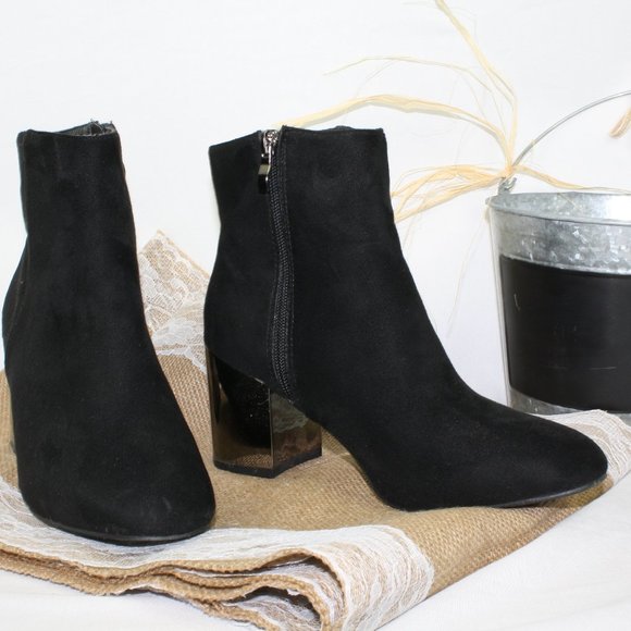 Hot Kiss Christie Closed Toe Boots Black Size 8 - Picture 2 of 8